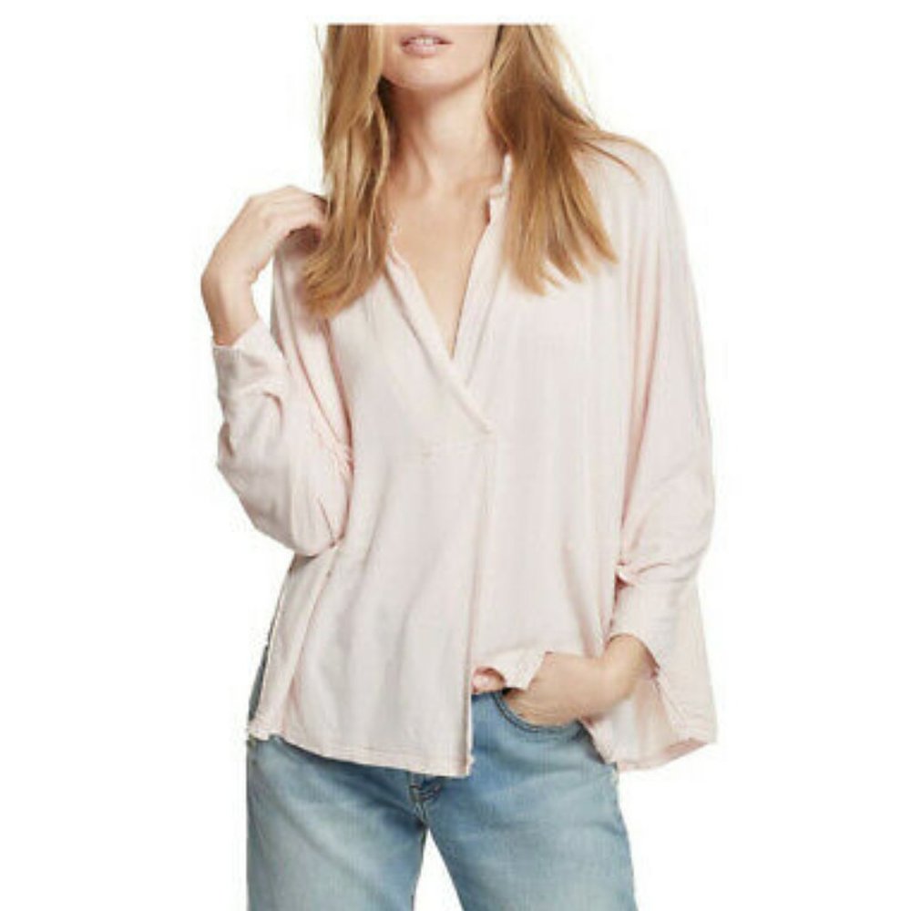 Free People We the Free Can't Fool Me baby pink top